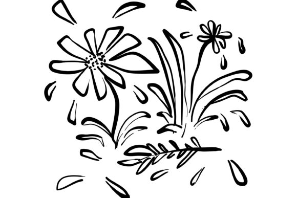 Download Wild Plant Flower Illustration in Doodle - Flower illustration Collection