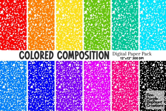 Download Colored Composition Notebook Pattern KDP - Premium Bundle