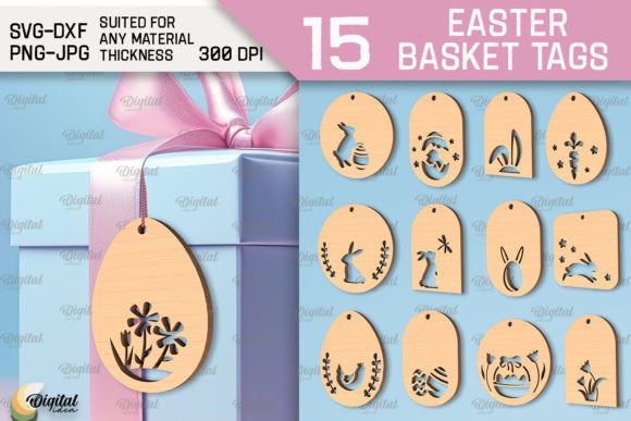 Download Easter Basket Tags Laser Cut Bundle - Premium Bundle