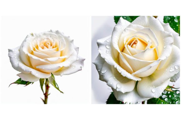 Download 2 White Rose Flower Illustration - Premium Resources